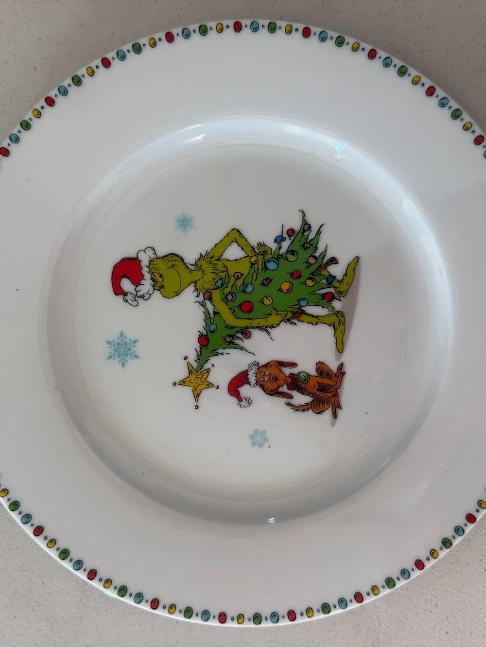 Set of 4 Grinch Holiday Plates